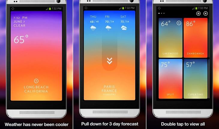 print de tela smartphone android aplicativos para viagem solar weather