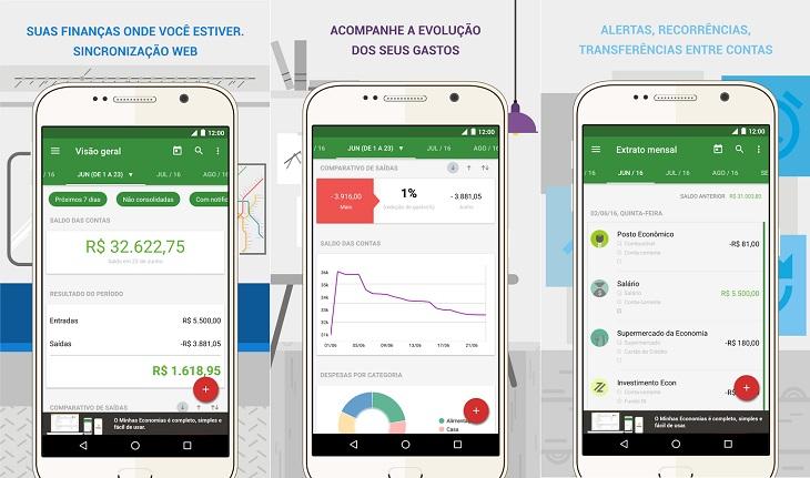 print de tela smartphone apple aplicativos controlar finanças minhas economias