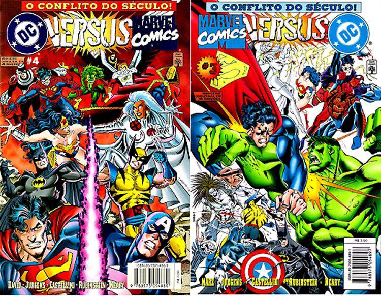 capa quadrinhos rivalidade marve e dc comics