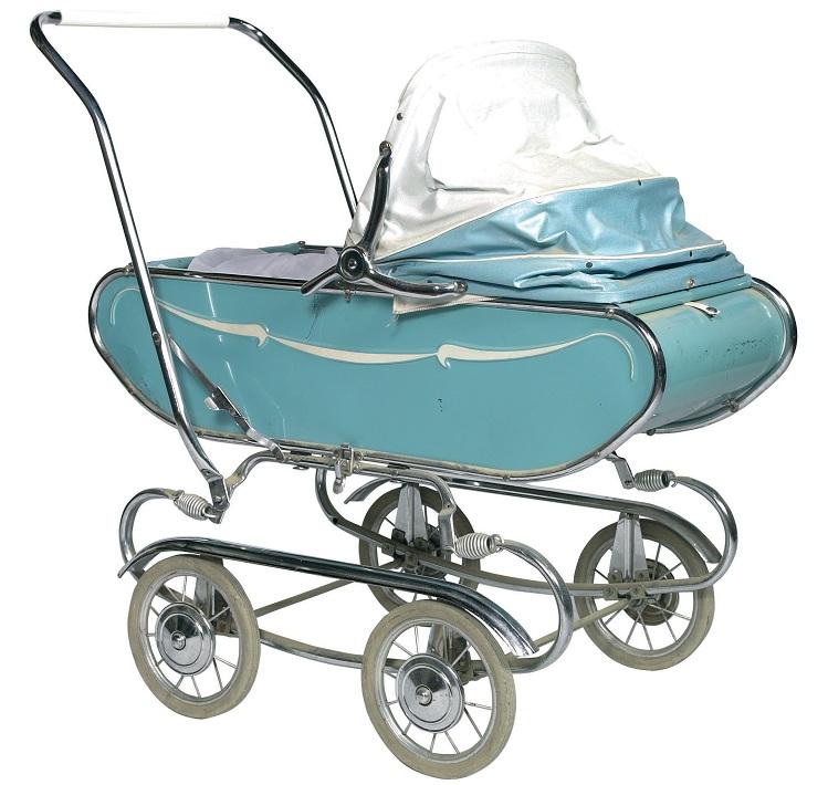 carrinho de bebê-azul-viagem