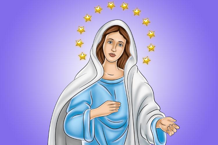 Ilustração de Nossa Senhora Rainha da Paz