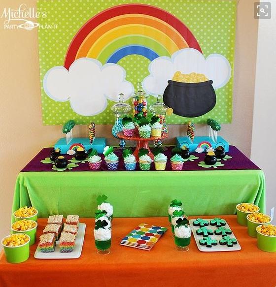 festa infantil de arco-íris