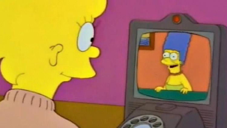 Os Simpsons previsão facetime conversa com vídeo