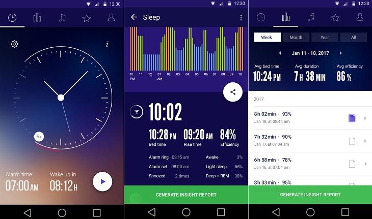print de tela smartphone android aplicativos controlar hora de dormir sleep time ciclo alarme