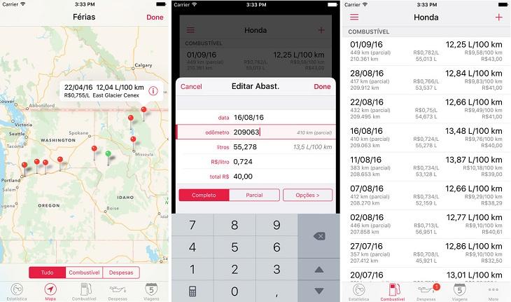 print de tela smartphone apple aplicativos para viagem road trip