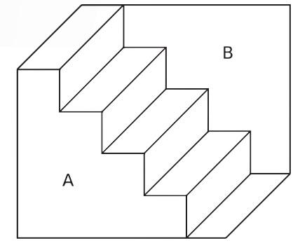 geometria escada Heinrich Schroder ilusao otica
