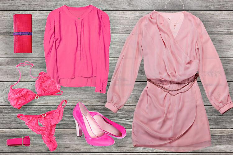peças de roupas rosas, significado da cor virada do ano