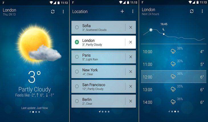 print de tela smartphone android aplicativos ajudar na organização dia a dia tempo weather
