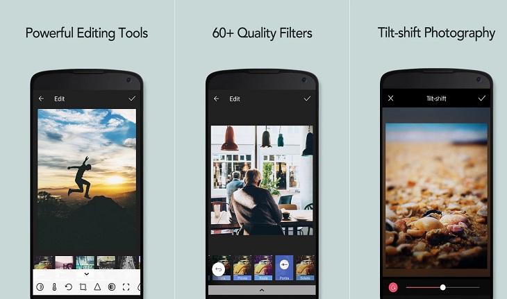 print de tela smartphone android aplicativos editar selfies pomelo