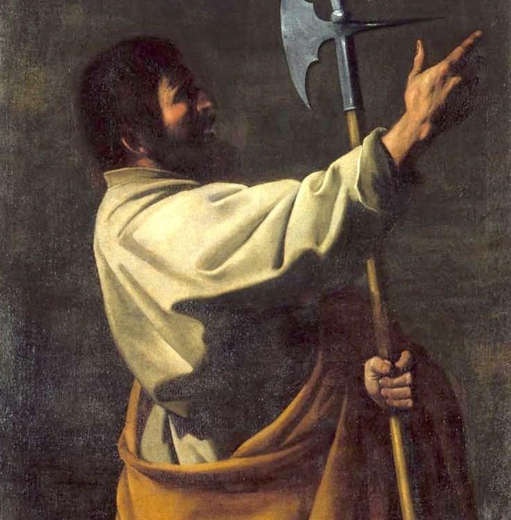 Judas Tadeu, apóstolo de Jesus, machado