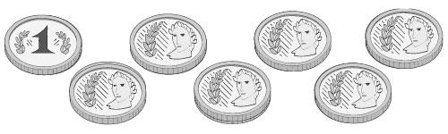 várias moedas
