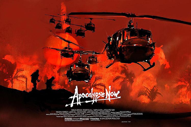 cartaz, filme, helicópteros, fundo vermelho