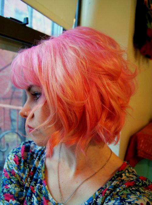 cabelo-curto-rosa-flamingo-pinterest