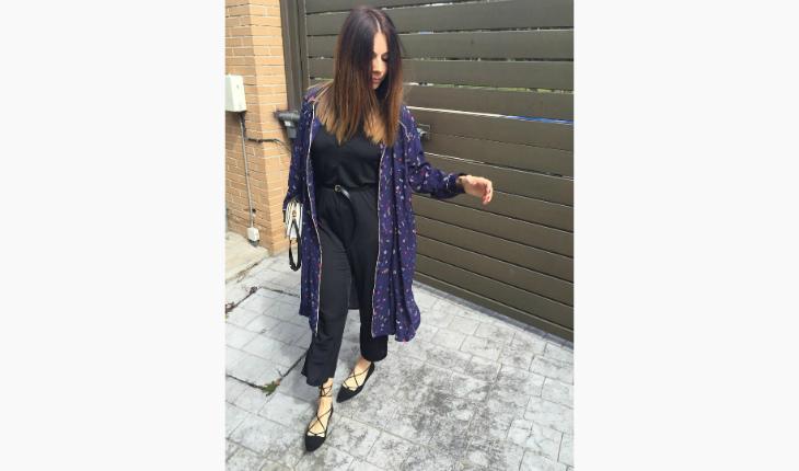 estilo pijama com macacão preto instagram