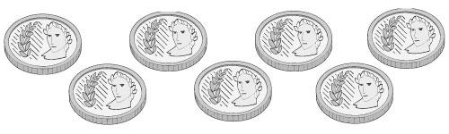 várias moedas