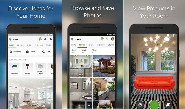 print de tela smartphone aplicativos reformar casa aplicativo houzz interior ideas