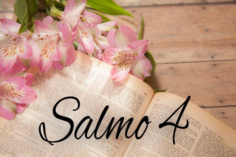 Foto de Bíblia com flores ilustrando o Salmo 4