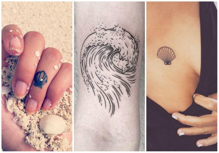 Tatuagem elementos mar sereia pinterest
