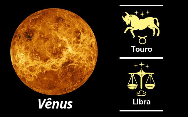 foto de Vênus + simbolo de Touro e Libra