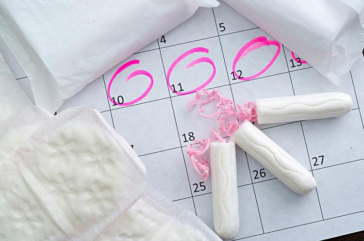 absorventes internos calendario controle menstruacao