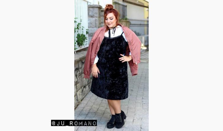 brasileiras estilosas no instagram Ju Romano vestido veludo jaqueta bomber