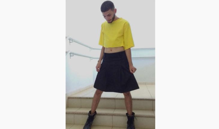 saias masculinas estilista Fabiano Torino saia preta instagram
