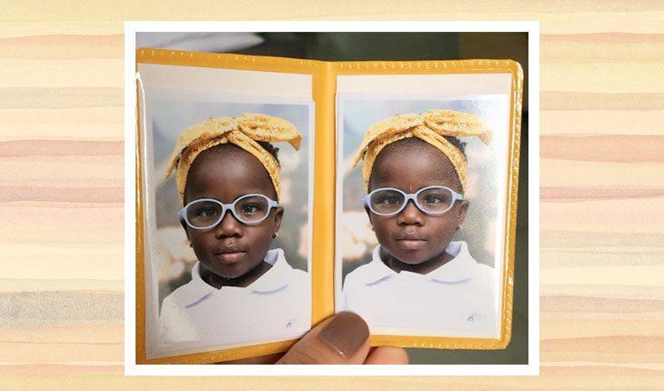 Giovanna Ewbank mostra duas fotos 3x4 da filha, Titi