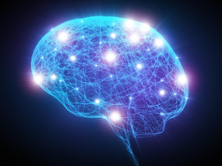 cérebro, azul, modificar memórias