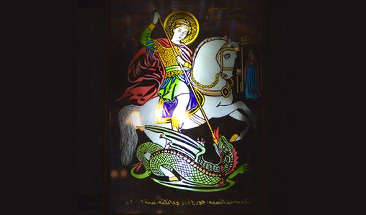 Pintura de São Jorge com o dragão para mostrar a intercessão de São Jorge