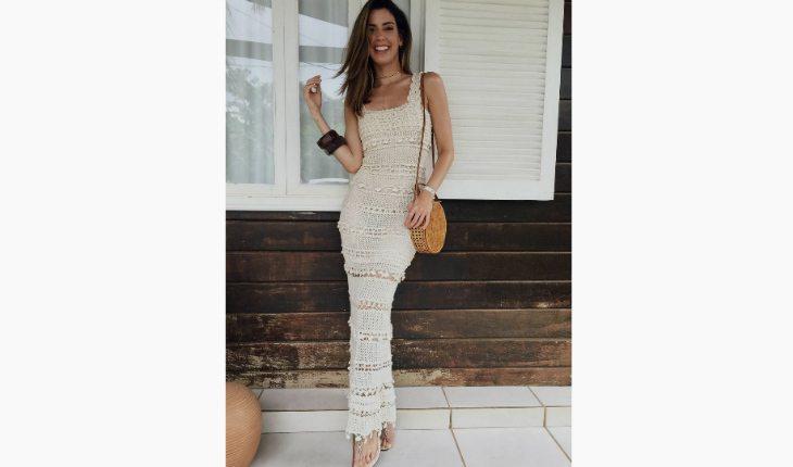 looks blogueira Camila Coutinho vestido sereia instagram
