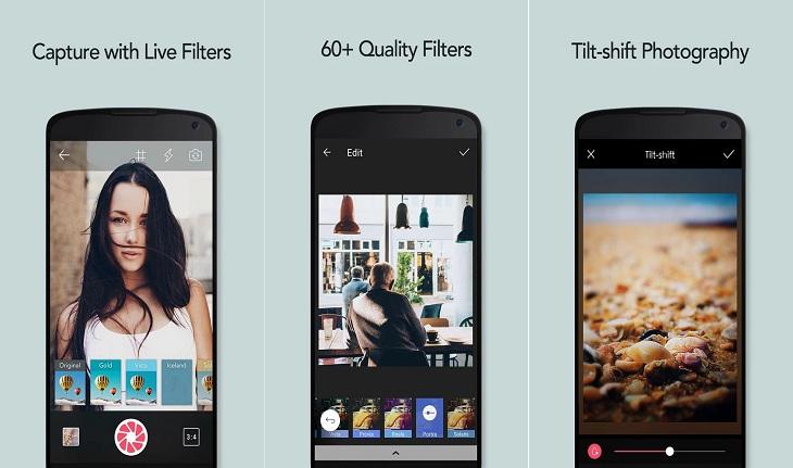 print de tela smartphone sistema android aplicativo para editar fotos pomelo
