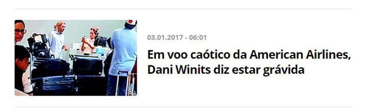 Dani Winits prin O Dia noticia sobre a atriz ter furado fila em embarque