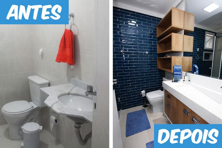 banheiro diferenciado antes e depois