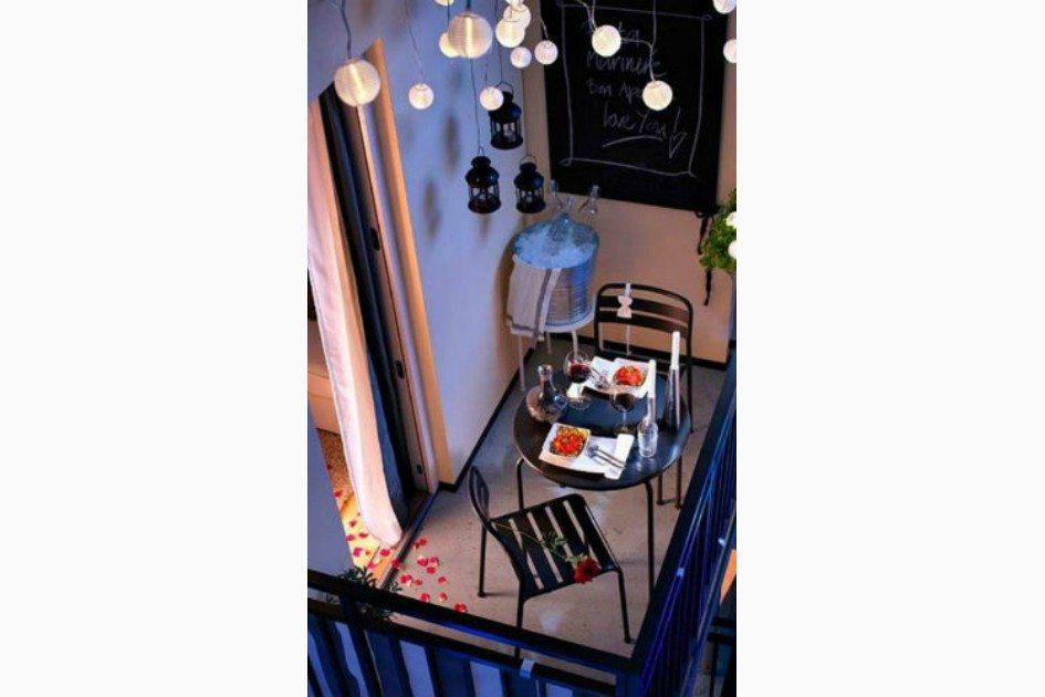 decoração romântica luzes na varanda pinterest