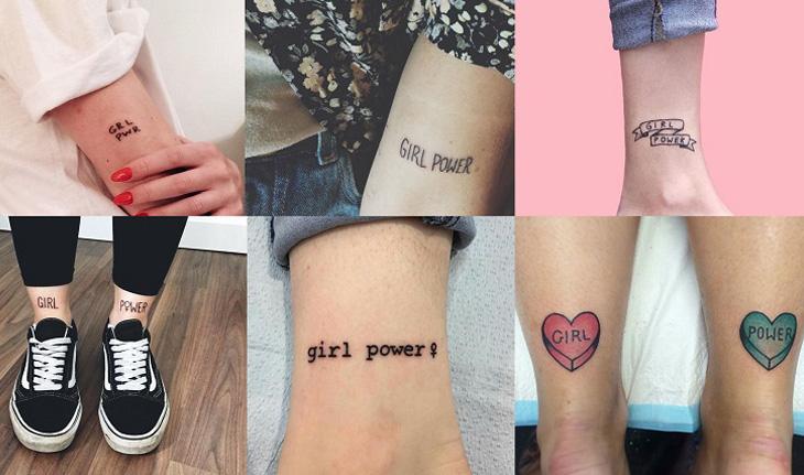 Seleção de tatuagens girl power