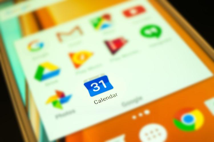 tela celular smarpthone android aplicativo google agenda