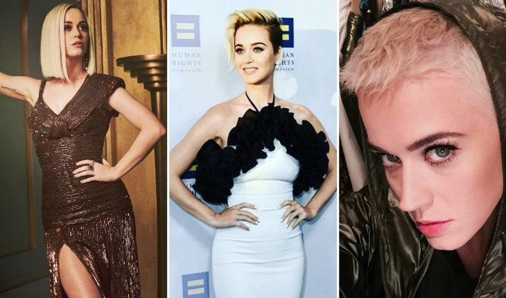 antes e depois dos cabelos das famosas em 2017 Katy Perry Instagram