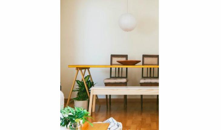 mesa de jantar com banco mesa de cavalete pinterest
