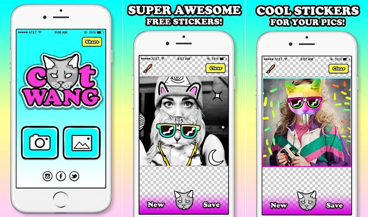 print de tela smartphone apple aplicativos divertidos para selfie catwang