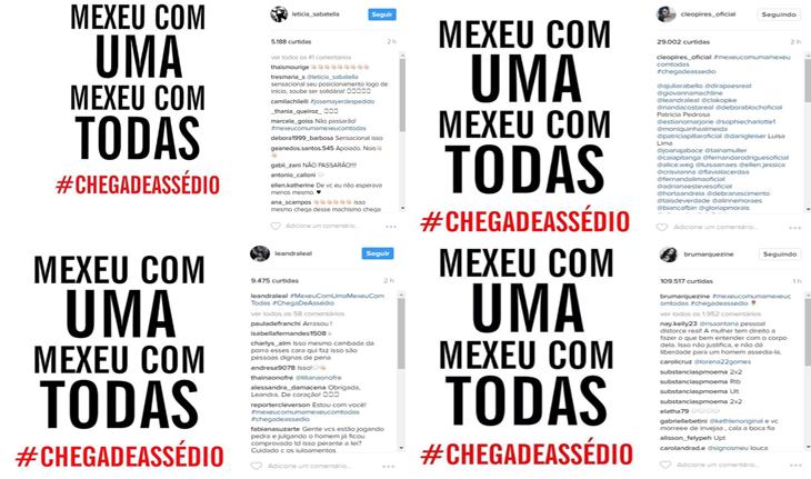 Bruna Marquezine, Letícia Sabatella, Cléo Pires e Leandra Leal também compartilharam a plaquinha da campanha nas redes sociais