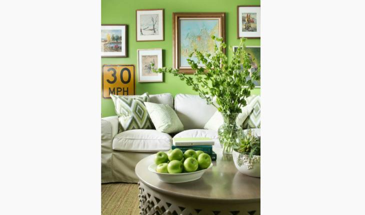 verde greenery na decoração parede pinterest