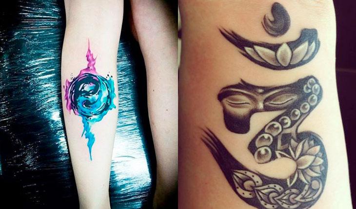 Tatuagem oriental de símbolos
