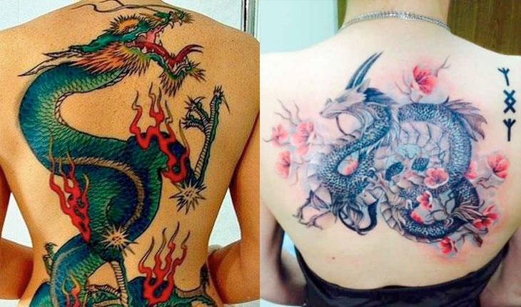 tatuagens orientais de dragões