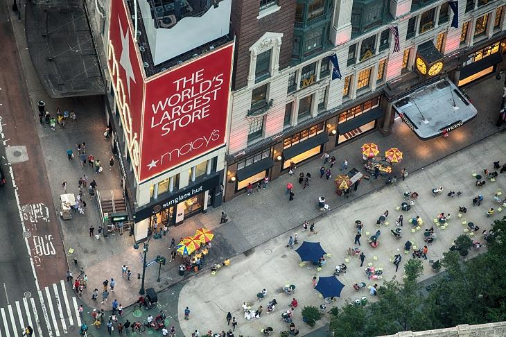 Fotografia aérea da Loja Macy's de Nova York