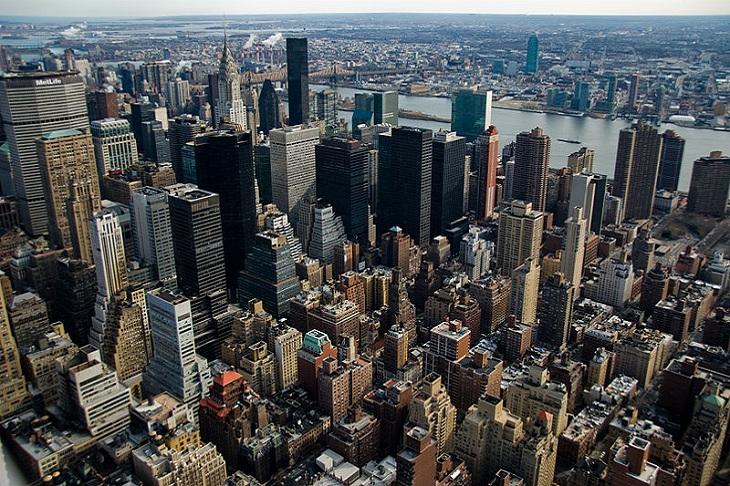 Imagem aérea de Manhattan, em Nova York