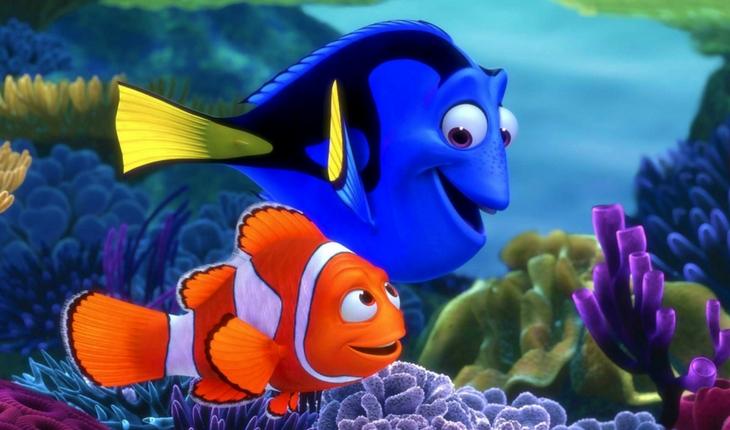 Os protagonistas do filme Nemo e Dory