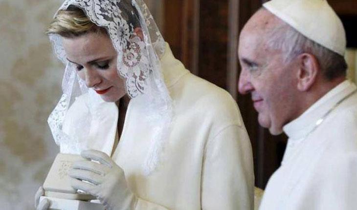 Princesa Charlene e o Papa