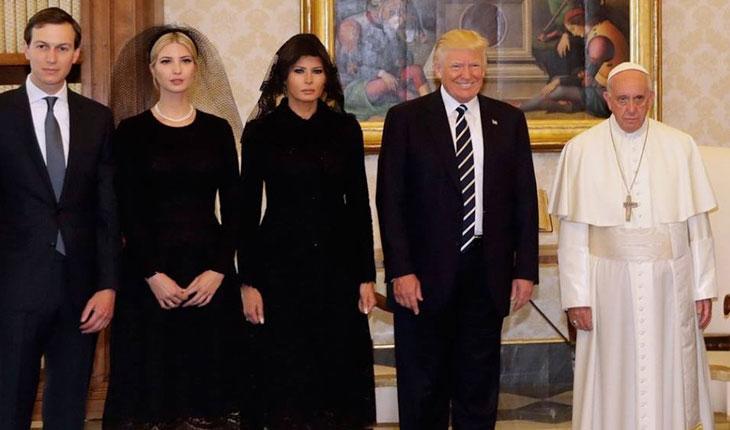 foto de Trump com o Papa