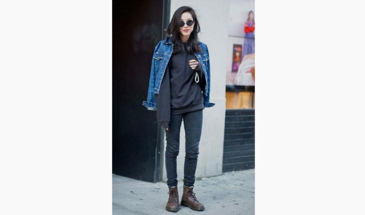 coturno looks estilosos de inverno calça jeans e moletom pinterest