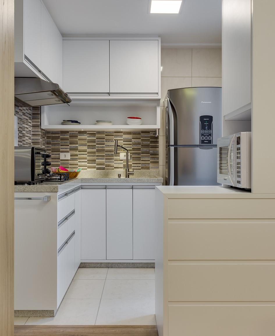 cozinha pequena de apartamento integrado